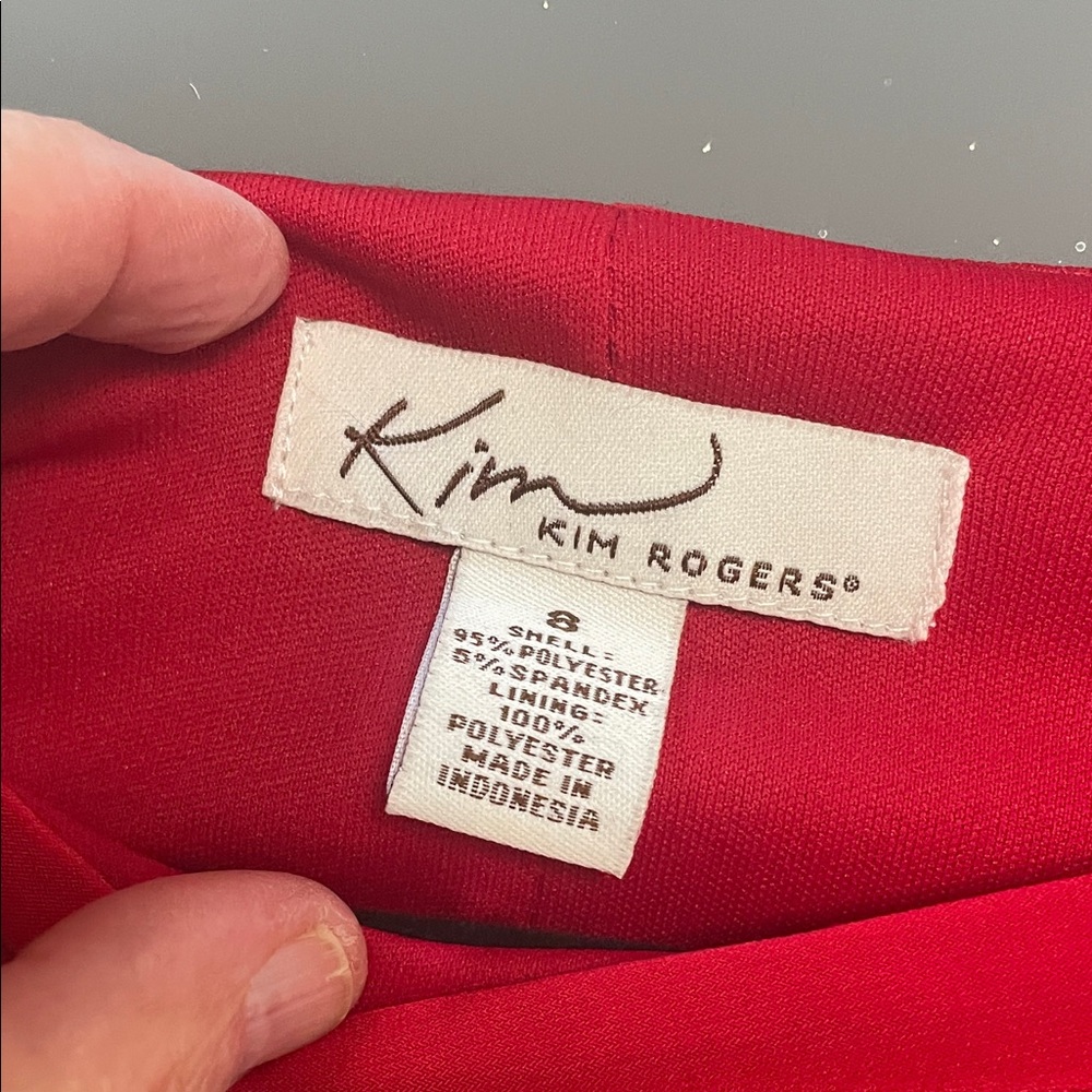 Kim Rogers Vibrant Red Midi Dress - Picture 2 of 13